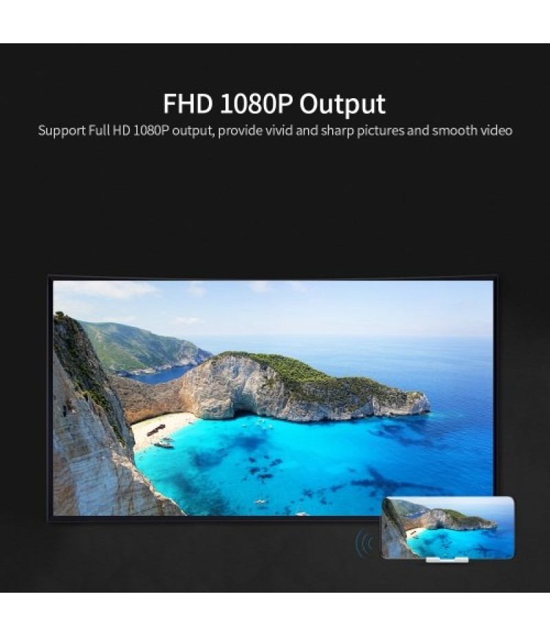 Intelligent HD Wireless Display Receiver 2.4G Wireless Dongle FHD 1080P WiFi Display Dongle Wireless Screen Converter