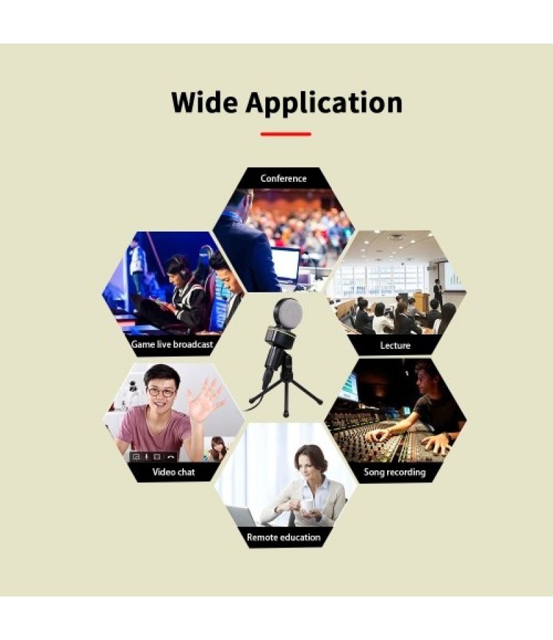Computer Conference Microphone Omnidirectional Capacitive Desktop Microphone for Live Streaming Meeting Karaoke Voice Chat