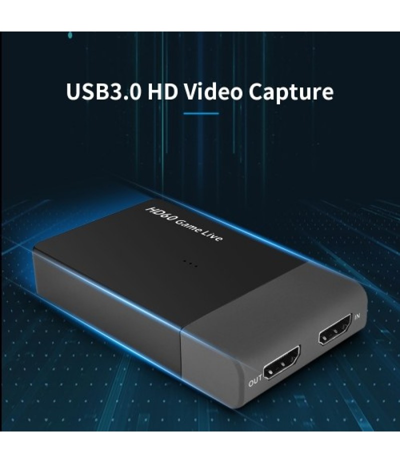 1080P HD Video Capture Box USB3.0 Video Game Capture Converter with Mic Input for Remote Video Conference Data Collection