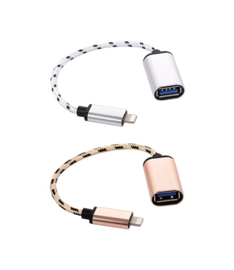 Male to USB3.0 Adapter Data Transfer Cord for iPhone(Golden)