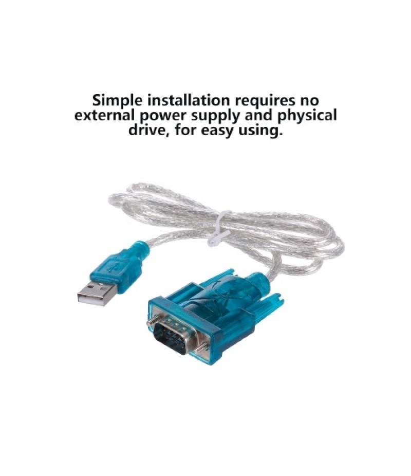 USB to RS232 Serial Port 9 Pin Cable Serial Port USB Wire With CD For Win98, 98SE, Me, 2000, XP,   Mac OS8.6, Win7-32 bit