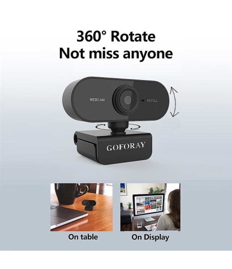 1080P 2MP HD Webcam 30fps Camera Noise-reduction Microphone Web Cam HD Laptop Computer Camera USB Plug &amp; Play with Extension