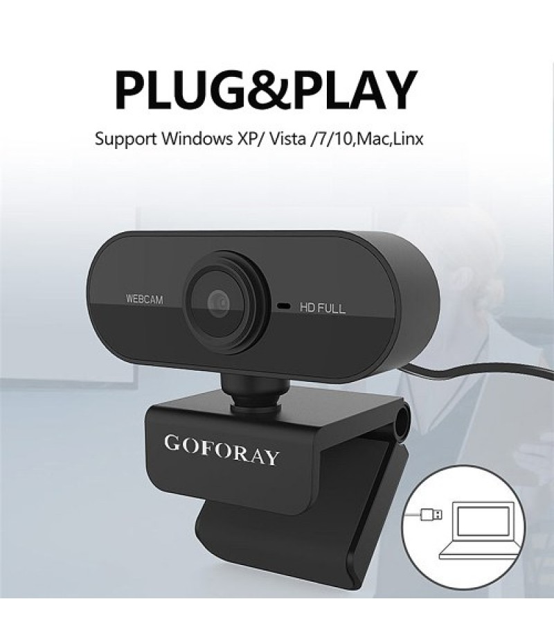 1080P 2MP HD Webcam 30fps Camera Noise-reduction Microphone Web Cam HD Laptop Computer Camera USB Plug &amp; Play with Extension