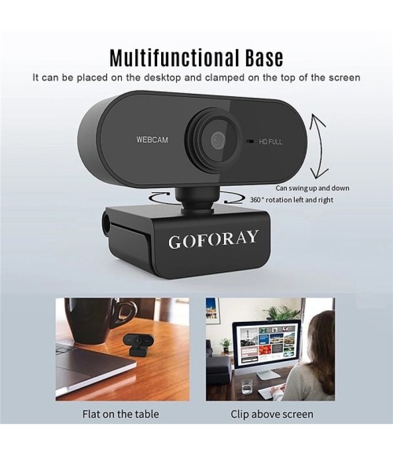 1080P 2MP HD Webcam 30fps Camera Noise-reduction Microphone Web Cam HD Laptop Computer Camera USB Plug &amp; Play with Extension