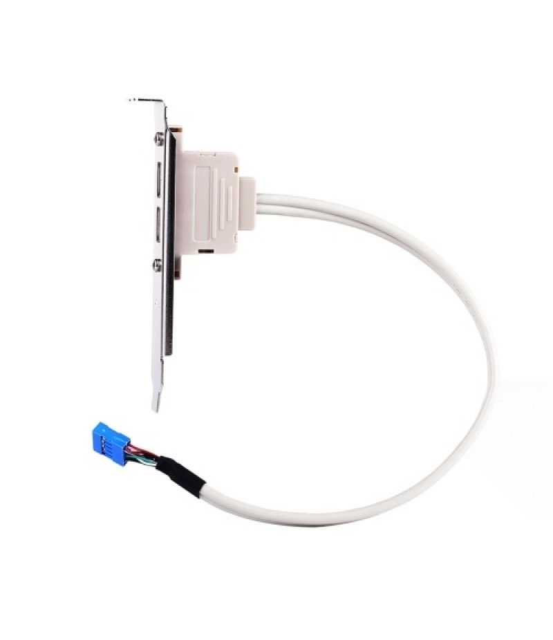 2 Ports USB 2.0 Motherboard Rear Panel Expansion Bracket to 9 Pin  Header Cable Adapter Expander Rear Brackets for PC Case