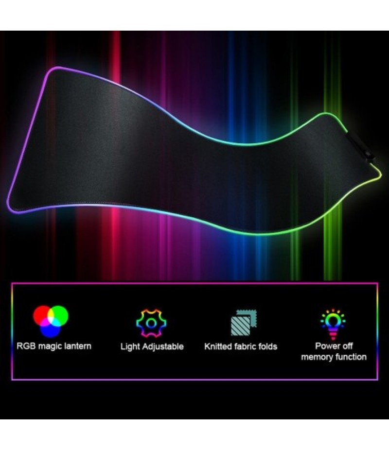 Game RGB Luminous Mouse Pad Large Size Electronic Sports Thicken Table Top Mouse Pad