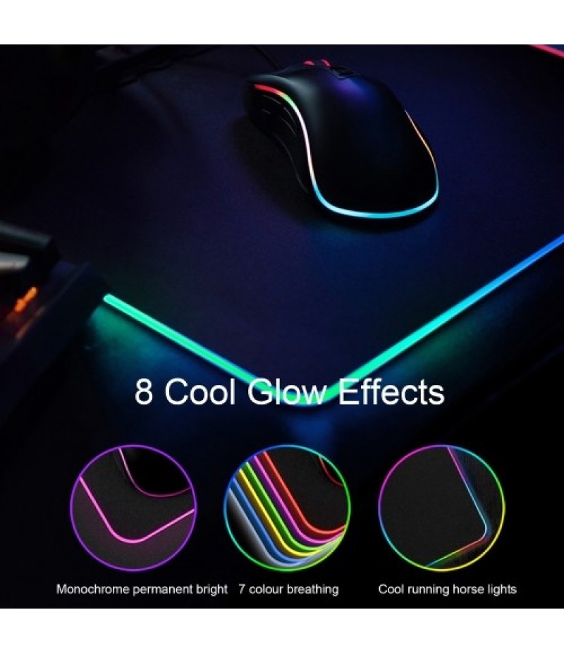 Game RGB Luminous Mouse Pad Large Size Electronic Sports Thicken Table Top Mouse Pad