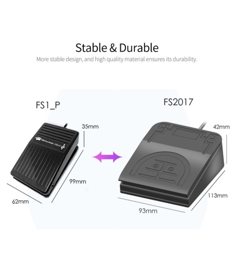 FS2017U1 Foot Switch Control Key Customized Computer Keyboard Action Pedal for Medical Devices Instruments Computers Office