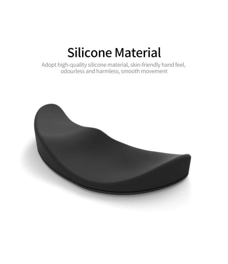 Silicone Mouse Wrist Pad Mice Wrist Rest Ergonomic Three-dimensional Surface Design Skin-friendly Smooth Movement Wrist Pad Blac