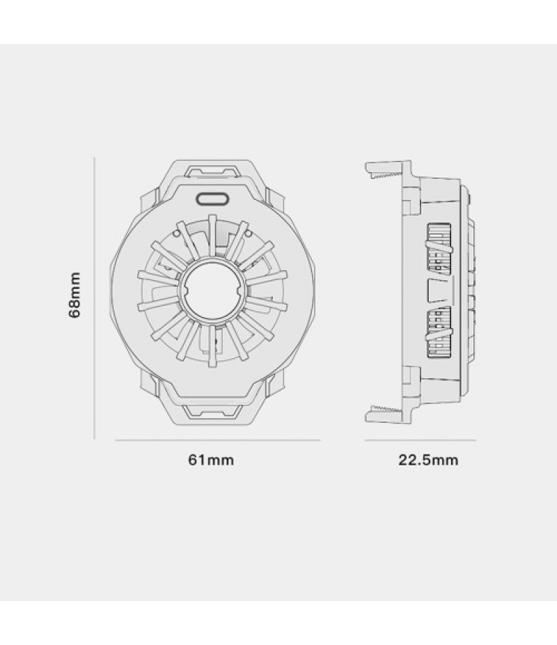 Mobile Phone Cooling Pad Fast Heat Dissipation Compatibility One Button Working noise reduction Black Buckle