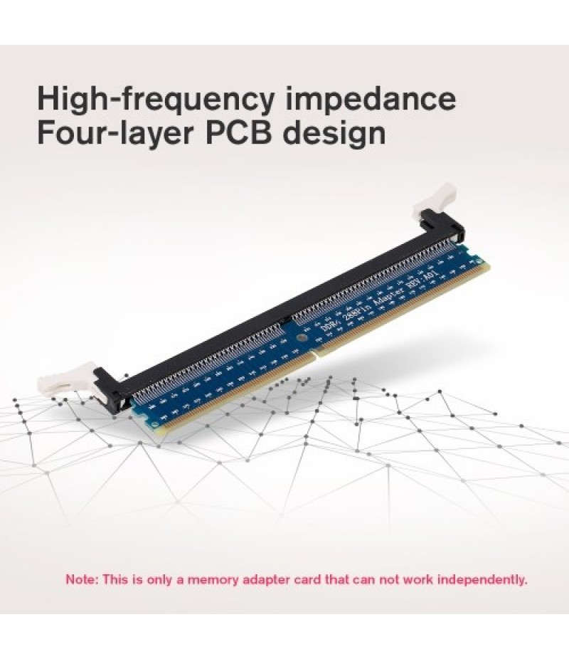 NEW DDR4 288Pin DIMM Adapter Card Memory Tester Protection Card Circuit Expansion Board for Desktop PC Four-layer PCB design