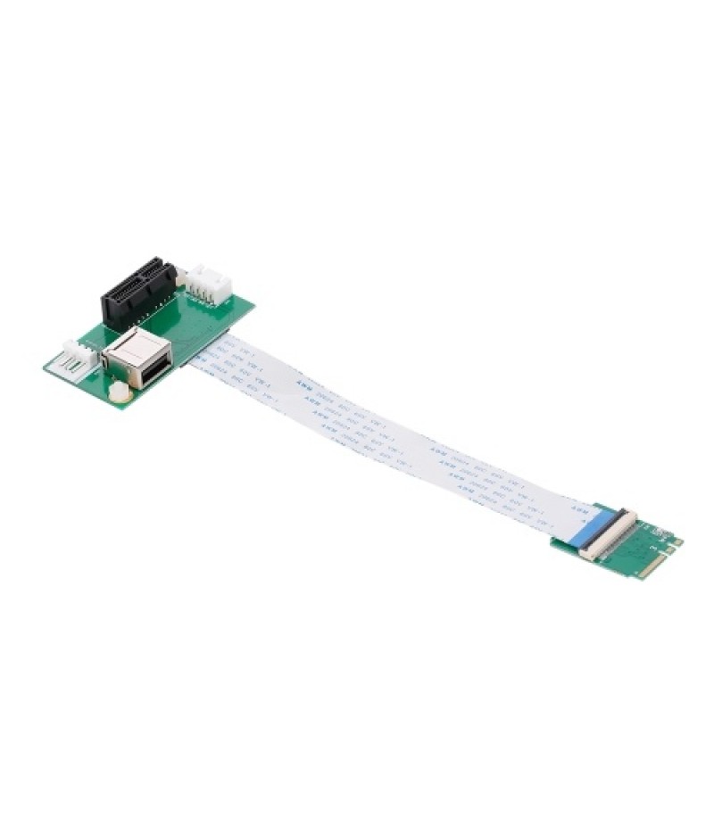 Mini PCI-E to PCI-E Extension Cord Adapter Card with Vertical Slot