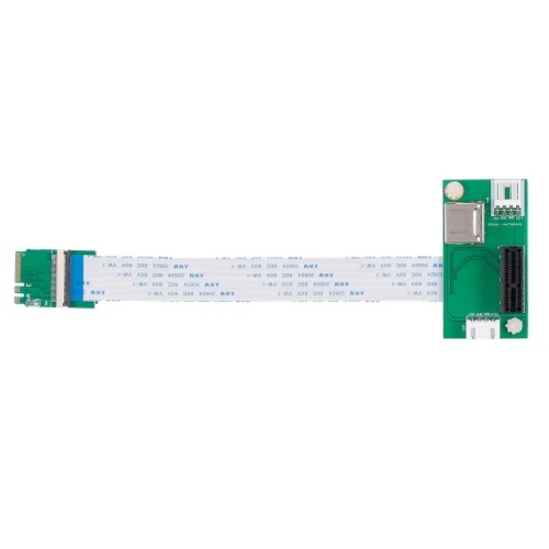 Mini PCI-E to PCI-E Extension Cord Adapter Card with Vertical Slot