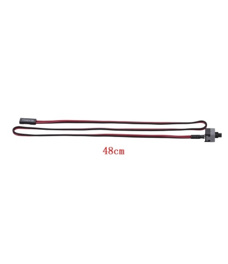 PC Power Cable 48cm 2 Pin SW Cable On/Off/Reset Push Button ATX Desktop Computer Case Motherboard Switch Wire