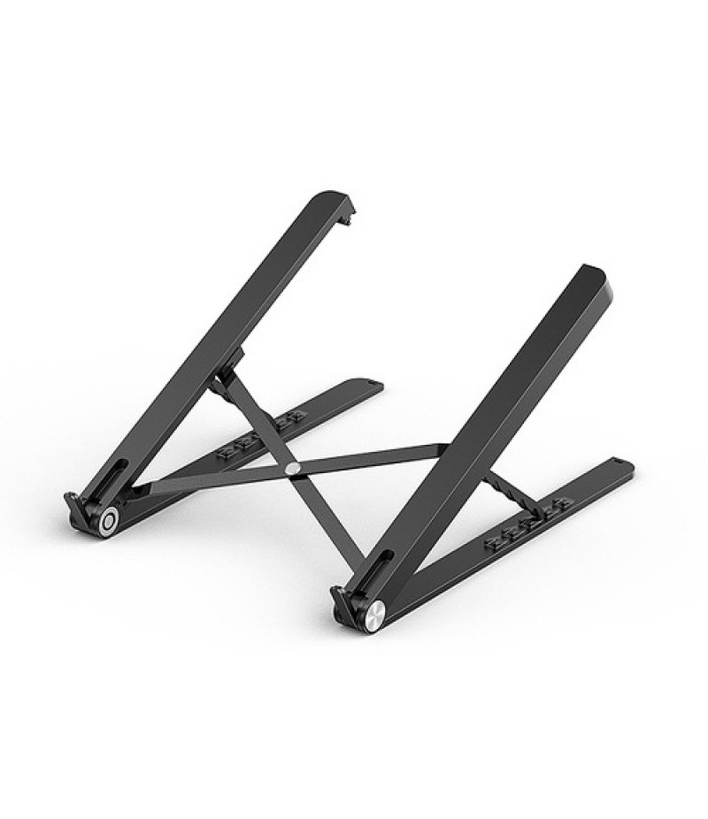 Laptop Stand Folding Portable Laptop Bracket 5-level Height Adjustable Desktop Cooling Holder Black