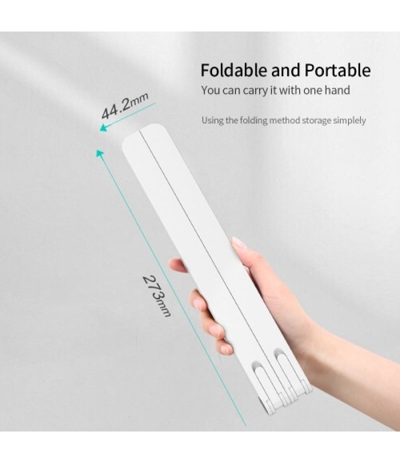 Laptop Stand Folding Portable Laptop Bracket 5-level Height Adjustable Desktop Cooling Holder Black