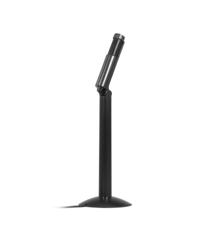 3.5mm Desktop Microphone Portable Capacitor Microphone Conference Video Chat Recording Microphone for PC Laptop Black