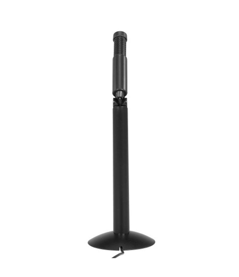 3.5mm Desktop Microphone Portable Capacitor Microphone Conference Video Chat Recording Microphone for PC Laptop Black