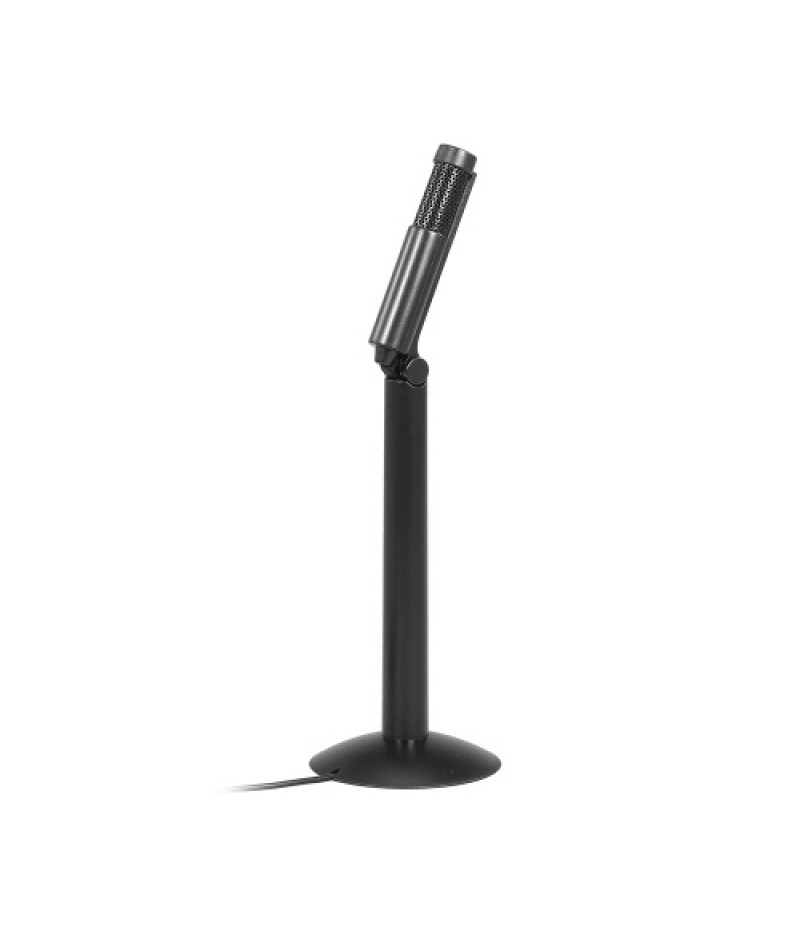 3.5mm Desktop Microphone Portable Capacitor Microphone Conference Video Chat Recording Microphone for PC Laptop Black