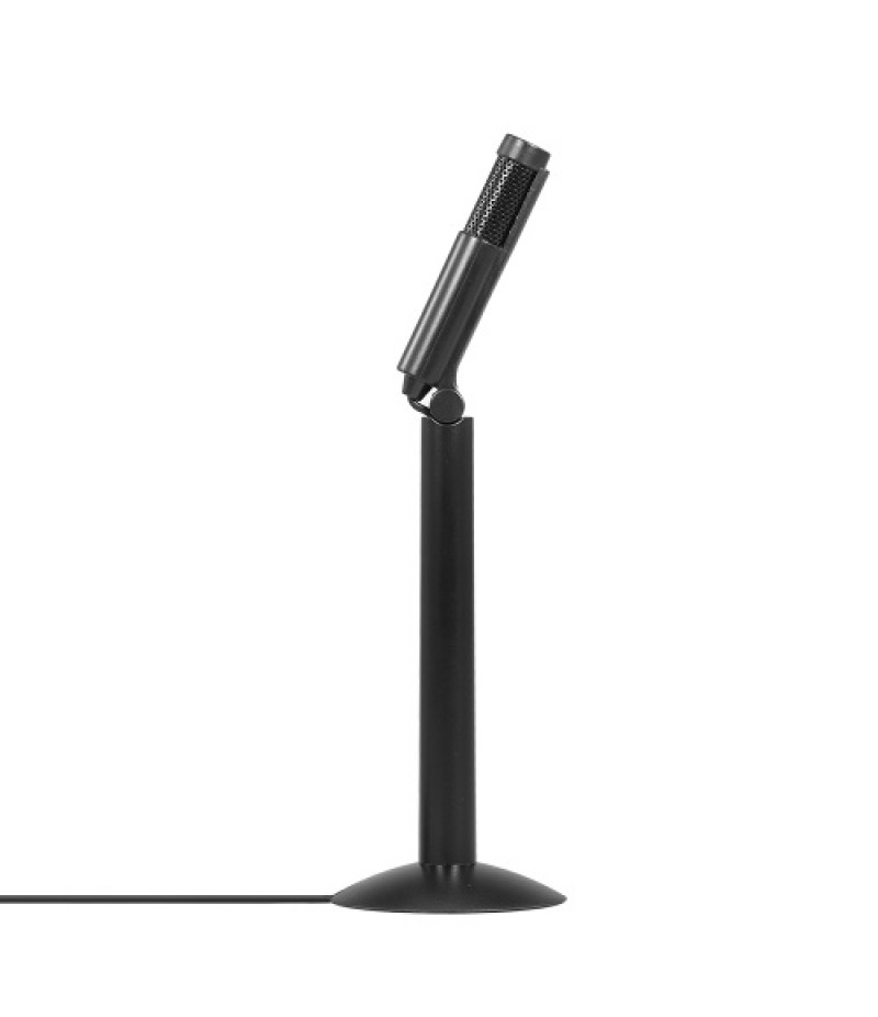 3.5mm Desktop Microphone Portable Capacitor Microphone Conference Video Chat Recording Microphone for PC Laptop Black