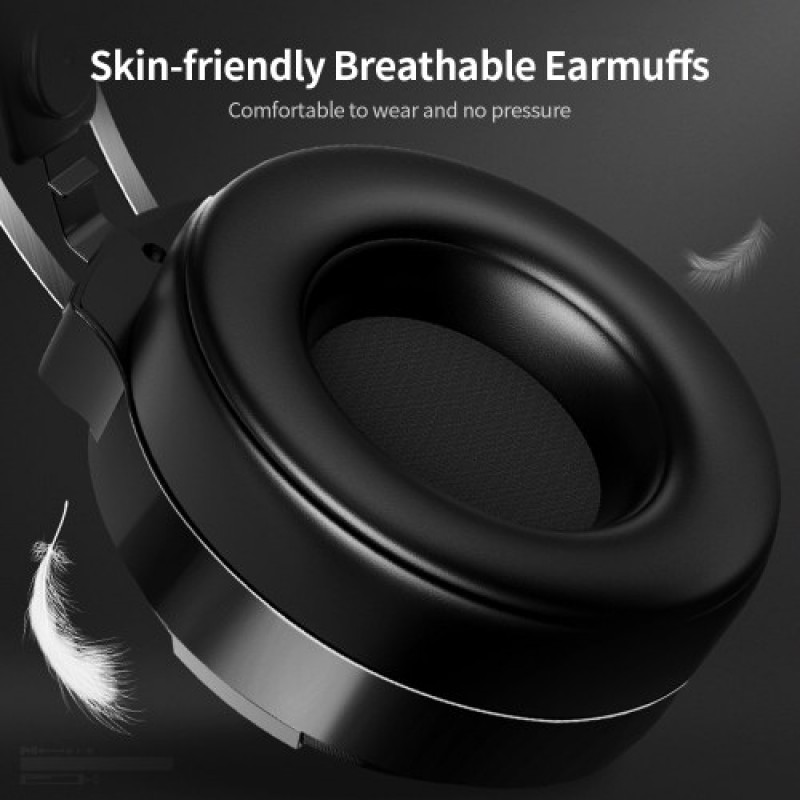 Q9 Gaming Headset 7.1 Channel Stereo Gaming Headset with 360° Noise Reduction Microphone 7-color Breathing Light Black