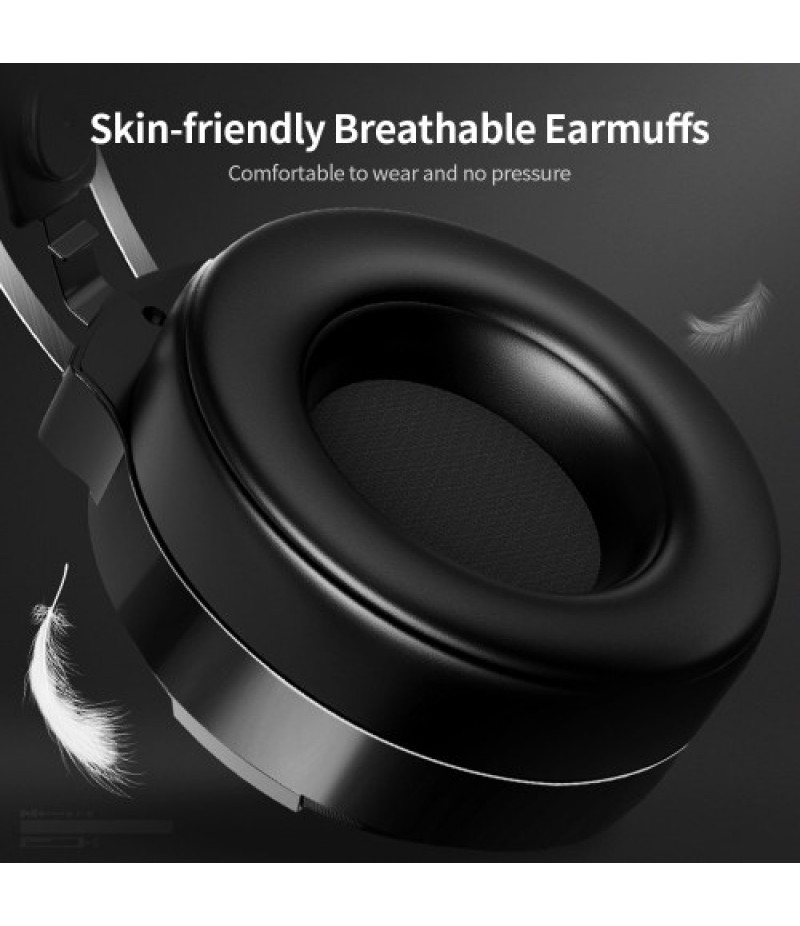 Q9 Gaming Headset 7.1 Channel Stereo Gaming Headset with 360° Noise Reduction Microphone 7-color Breathing Light Black