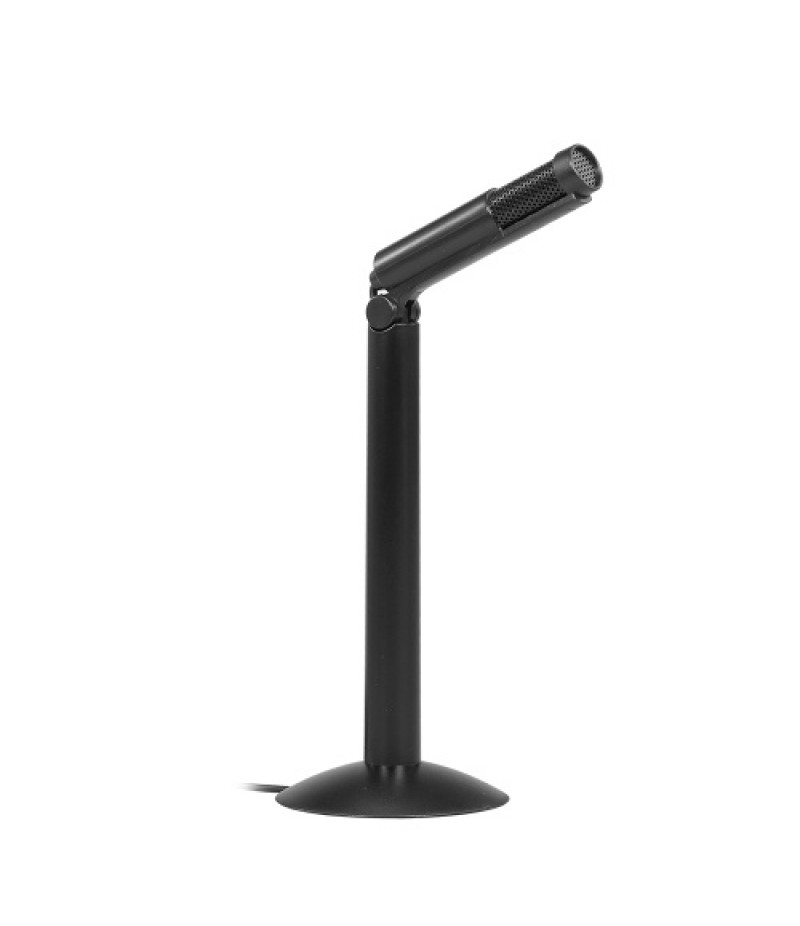 3.5mm Desktop Microphone Portable Capacitor Microphone Conference Video Chat Recording Microphone for PC Laptop Black