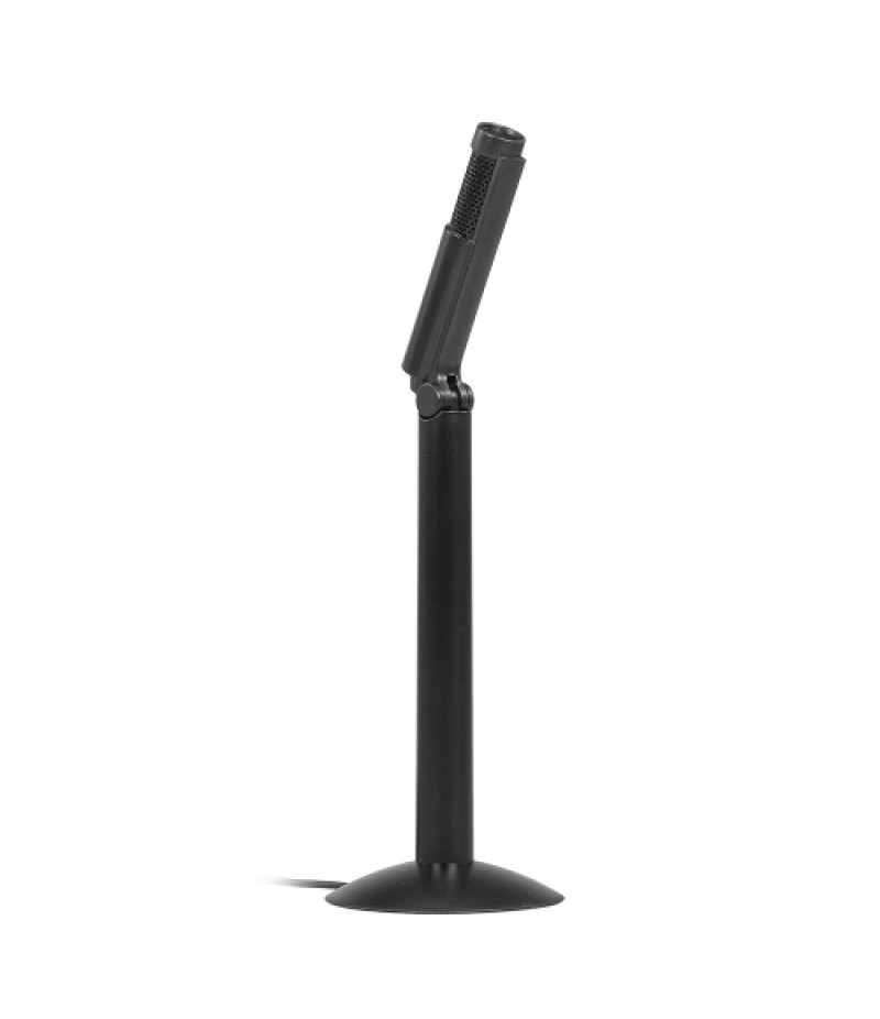 3.5mm Desktop Microphone Portable Capacitor Microphone Conference Video Chat Recording Microphone for PC Laptop Black