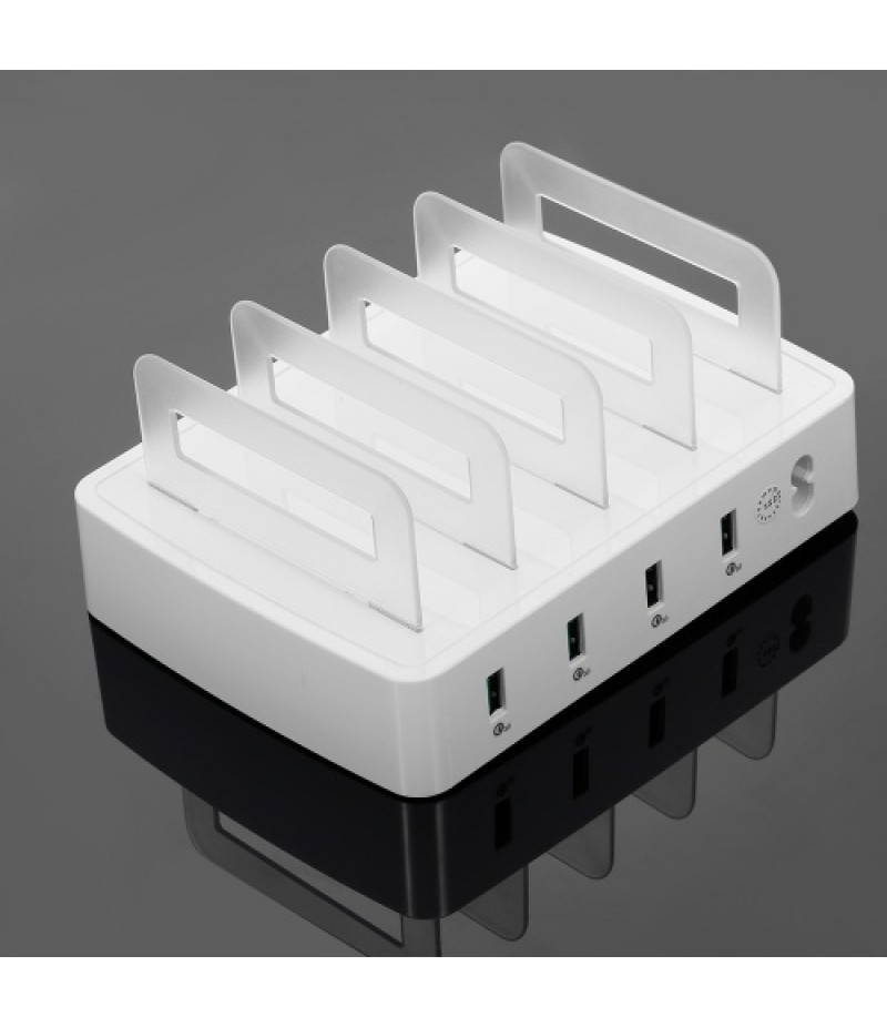 Smart Charging Station with 4 Ports USB QC3.0 Charging Dock of Universal Compatibility Charging Station for Family and Office Us