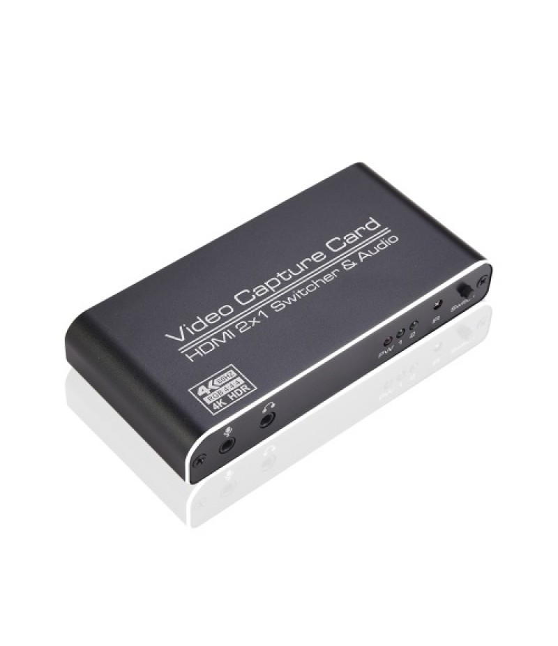 NK-X6 HDMI to USB3.0 Video Capture Card 4K 1080P HDMI 2-in-1 Switcher&amp;Audio Compatible with PS4/XBOX/Recording/Live Streamin