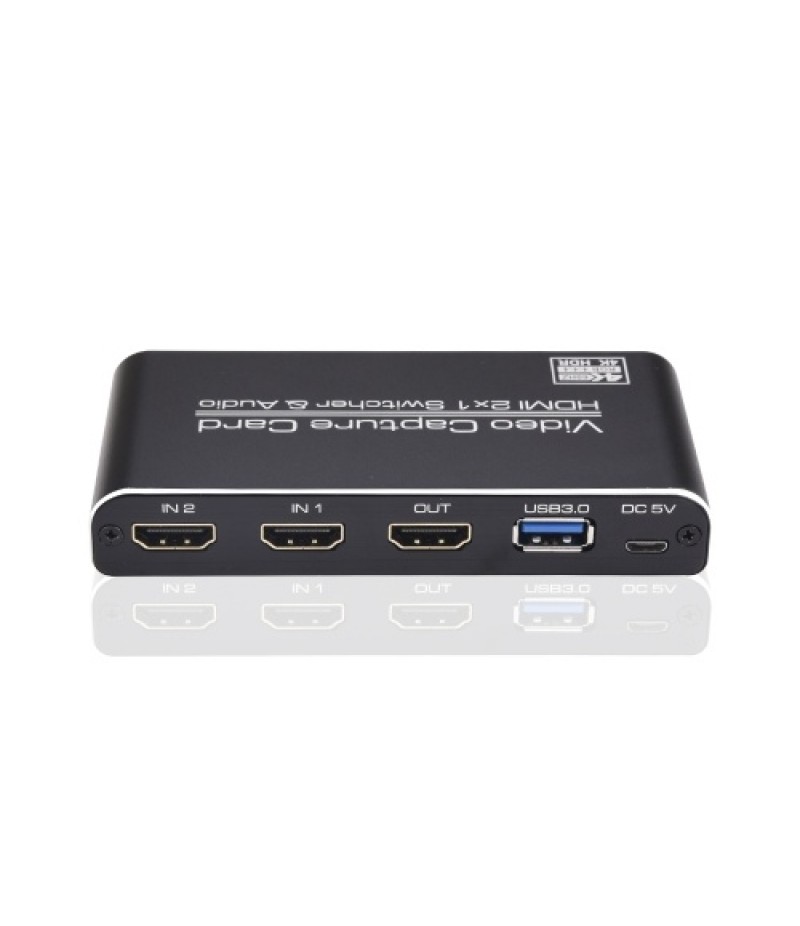 NK-X6 HDMI to USB3.0 Video Capture Card 4K 1080P HDMI 2-in-1 Switcher&amp;Audio Compatible with PS4/XBOX/Recording/Live Streamin