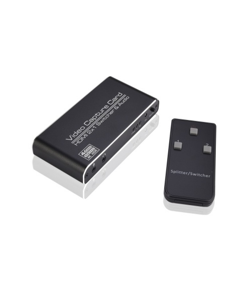 NK-X6 HDMI to USB3.0 Video Capture Card 4K 1080P HDMI 2-in-1 Switcher&amp;Audio Compatible with PS4/XBOX/Recording/Live Streamin