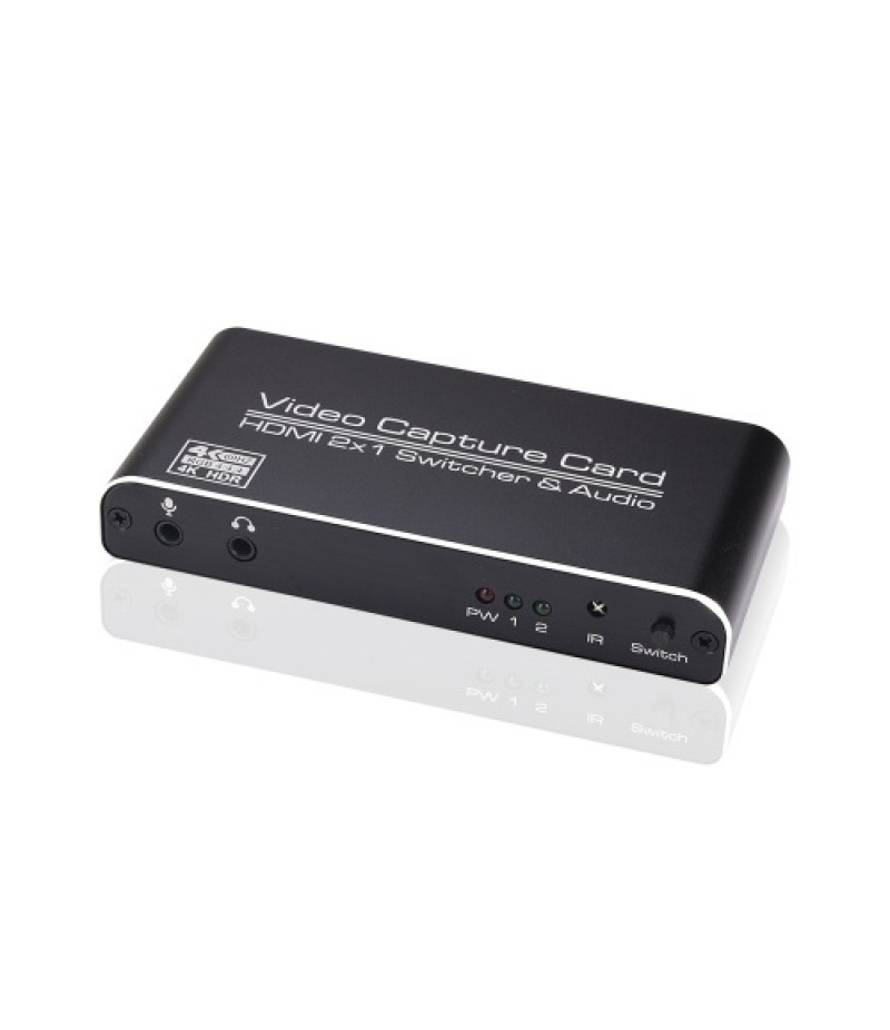 NK-X6 HDMI to USB3.0 Video Capture Card 4K 1080P HDMI 2-in-1 Switcher&amp;Audio Compatible with PS4/XBOX/Recording/Live Streamin