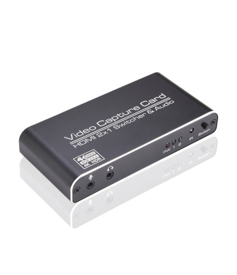 NK-X6 HDMI to USB3.0 Video Capture Card 4K 1080P HDMI 2-in-1 Switcher&amp;Audio Compatible with PS4/XBOX/Recording/Live Streamin