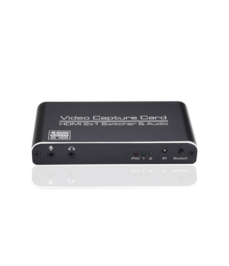 NK-X6 HDMI to USB3.0 Video Capture Card 4K 1080P HDMI 2-in-1 Switcher&amp;Audio Compatible with PS4/XBOX/Recording/Live Streamin