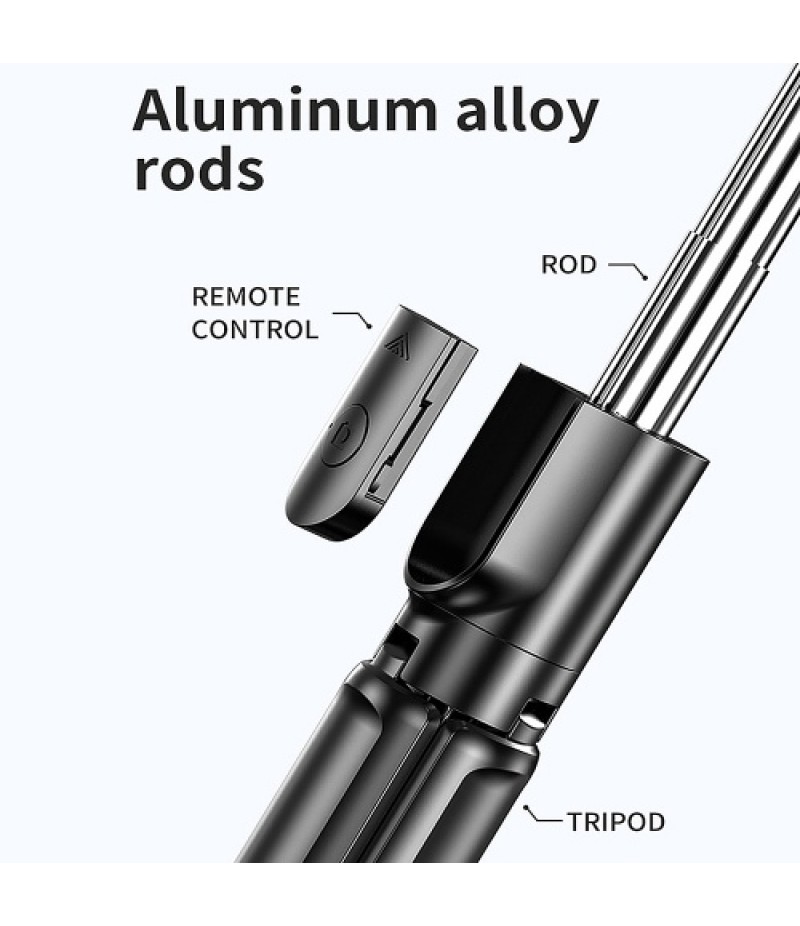 S03 Mini Selfie Stick Bluetooth 4.0 Wireless Aluminum Alloy Selfie Stick Tripod Foldable Monopods for SmartPhones Camera