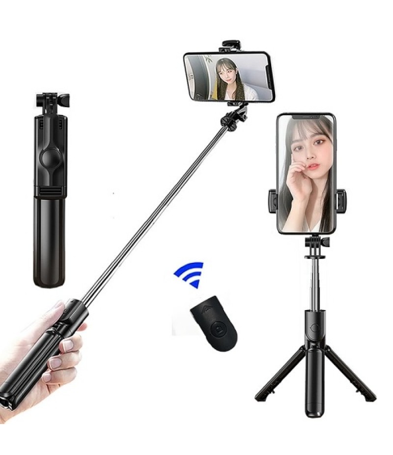 S03 Mini Selfie Stick Bluetooth 4.0 Wireless Aluminum Alloy Selfie Stick Tripod Foldable Monopods for SmartPhones Camera