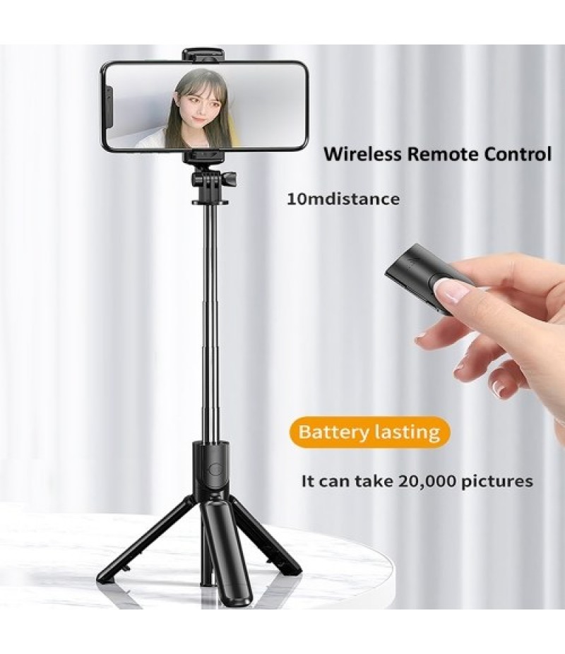 S03 Mini Selfie Stick Bluetooth 4.0 Wireless Aluminum Alloy Selfie Stick Tripod Foldable Monopods for SmartPhones Camera