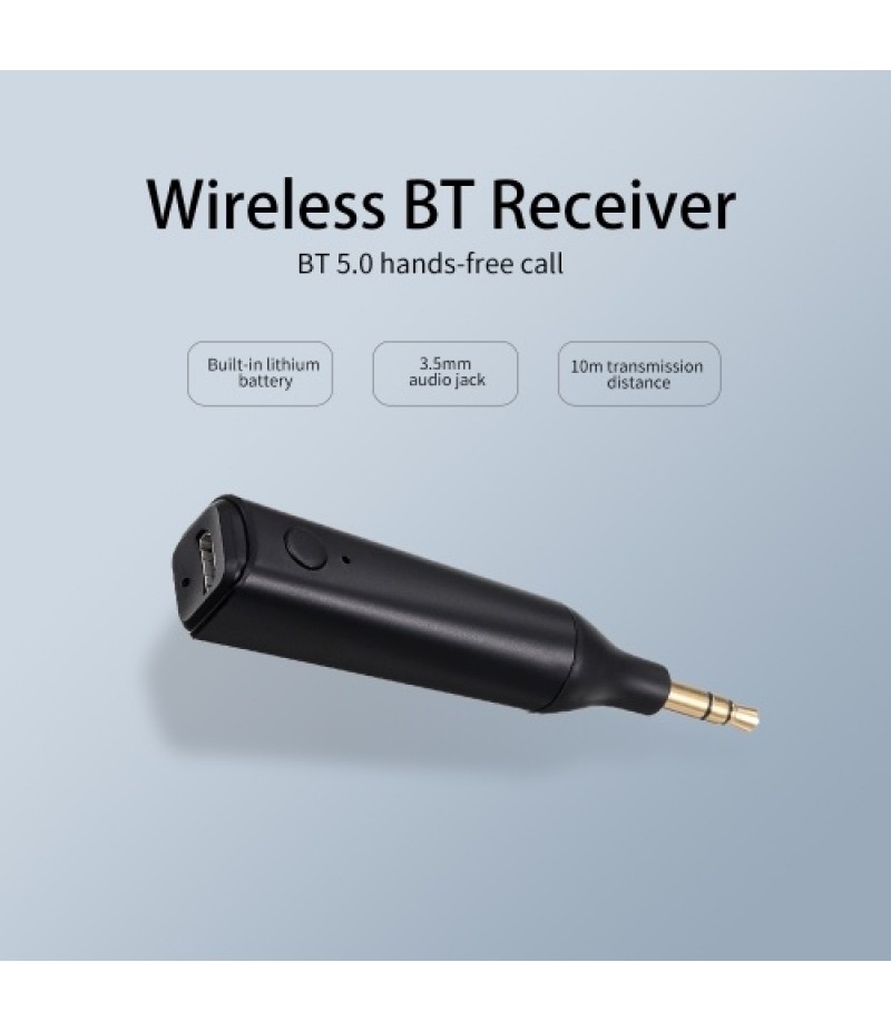 BT Receiver Mini Wireless 5.0 Music Receiver 3.5mm AUX Audio Jack Stereo Music Adapter for Car/Home/Speaker