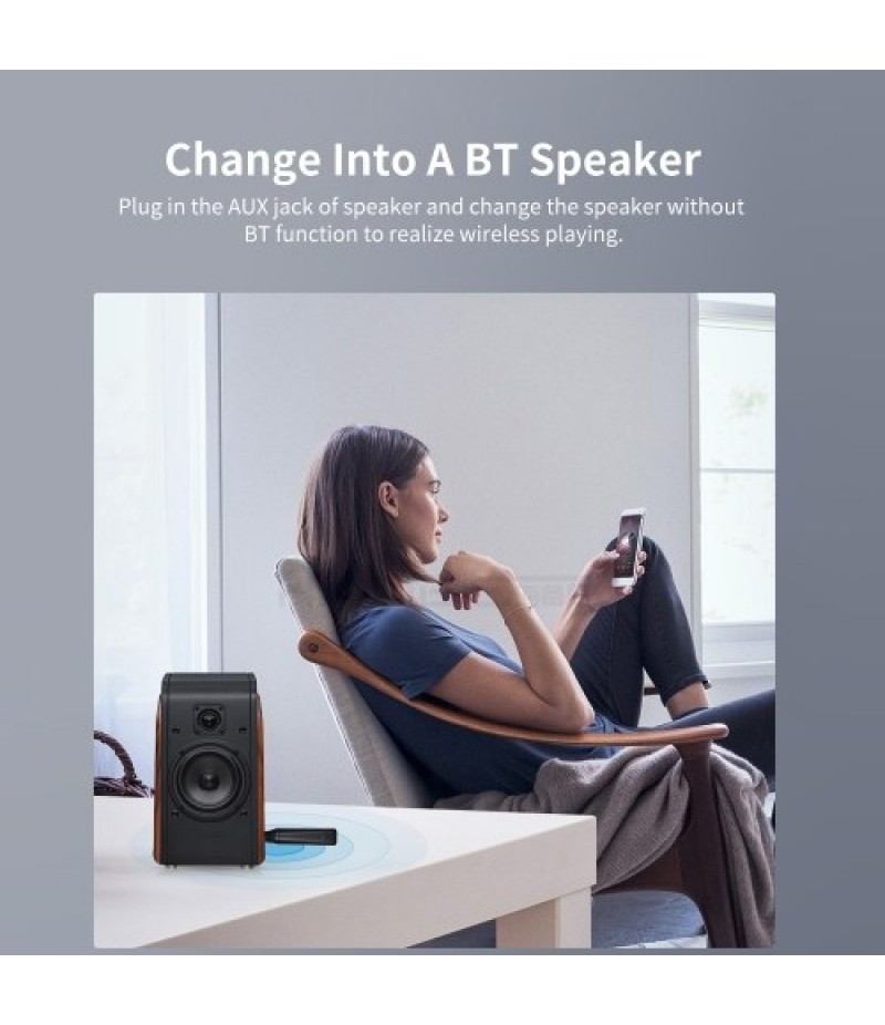 BT Receiver Mini Wireless 5.0 Music Receiver 3.5mm AUX Audio Jack Stereo Music Adapter for Car/Home/Speaker