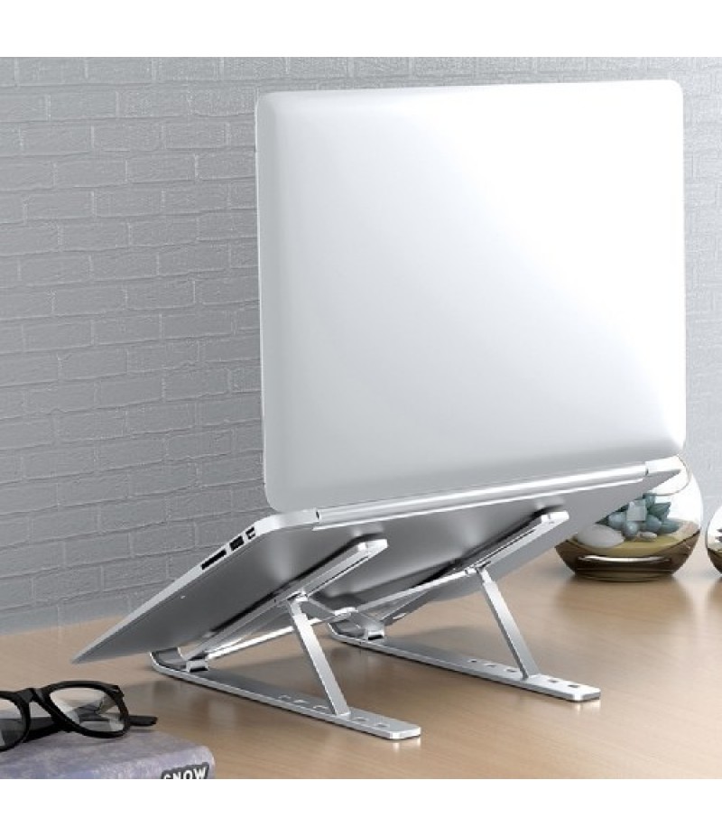 Laptop Stand 6-Level Adjustable Height Computer Holder Bracket Portable Foldable Bendable Non-slip Notebook Holders for Home Off