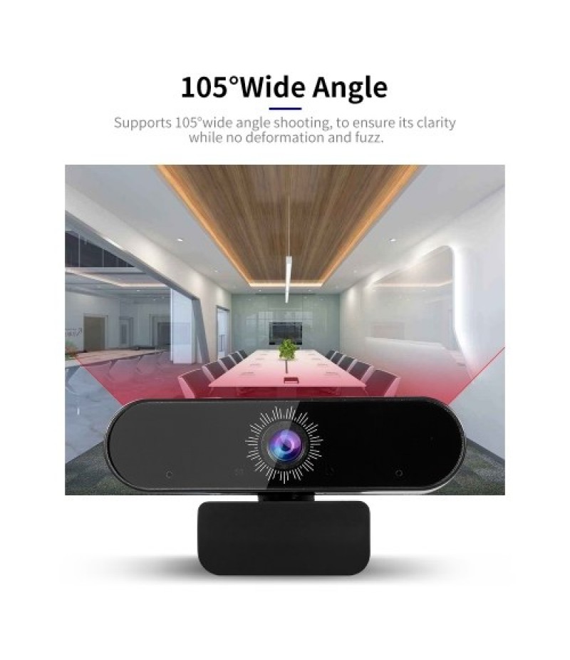 1080P 2MP High-Definition Wide-angle Webcam Video Conference 30fps Web Cam USB Plug &amp; Play Noise-reduction Microphone HD Lap