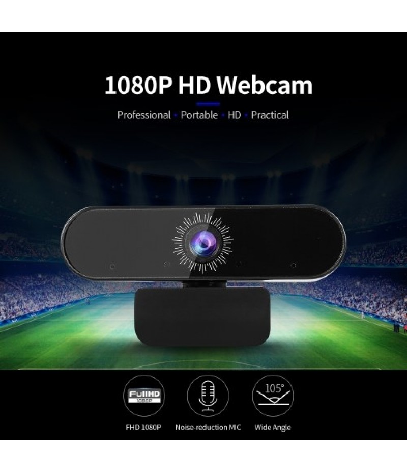 1080P 2MP High-Definition Wide-angle Webcam Video Conference 30fps Web Cam USB Plug &amp; Play Noise-reduction Microphone HD Lap