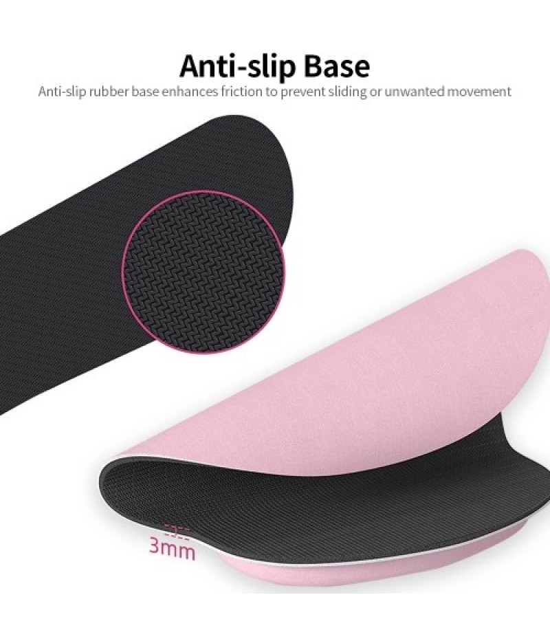 Ergonomic Memory Foam Keyboard Wrist Rest Mouse Wrist Rest Mouse Pad Set with Lycra Fabric Anti-slip Rubber Base