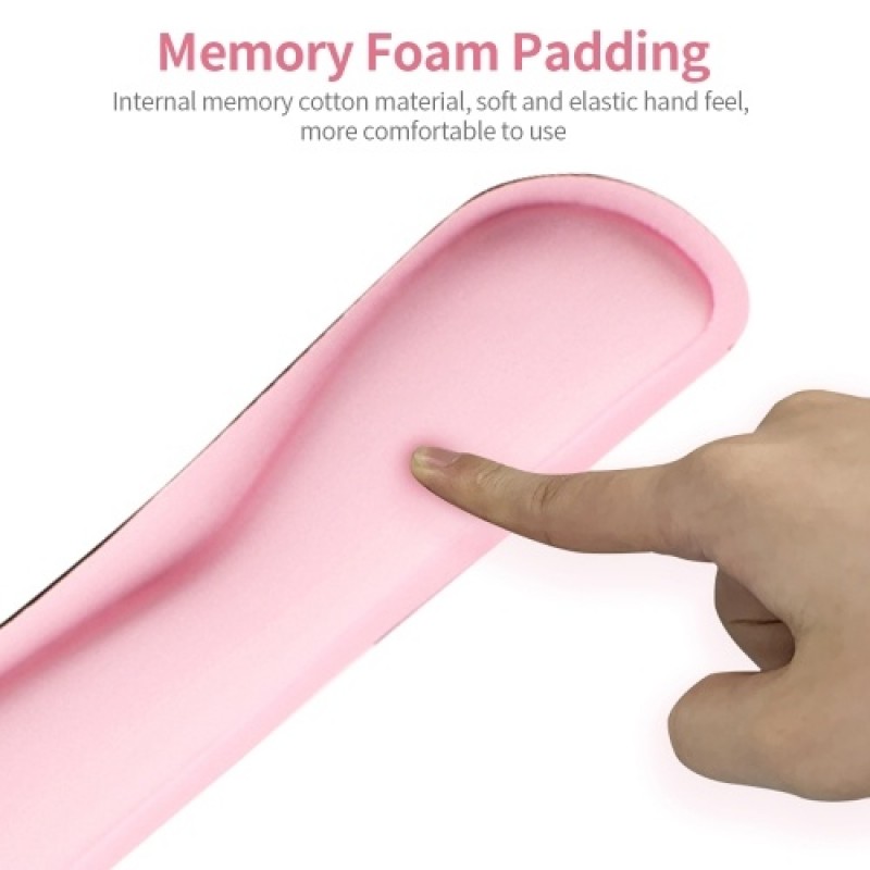 Ergonomic Memory Foam Keyboard Wrist Rest Mouse Wrist Rest Mouse Pad Set with Lycra Fabric Anti-slip Rubber Base