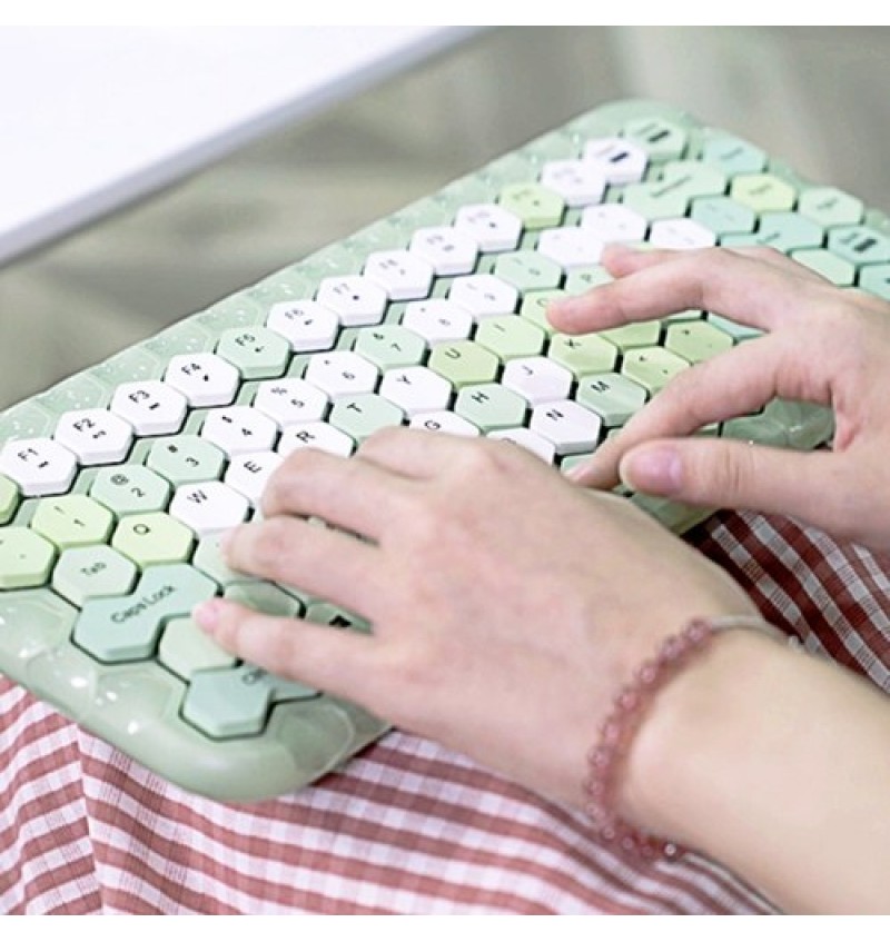Cordless Mechanical Keyboard Mouse Round Cap Keyboard Office Desktop Keyboard and Mouse Set
