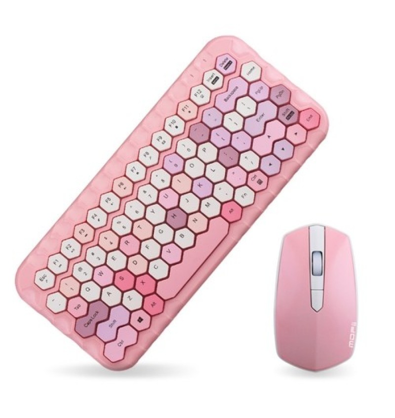 Cordless Mechanical Keyboard Mouse Round Cap Keyboard Office Desktop Keyboard and Mouse Set