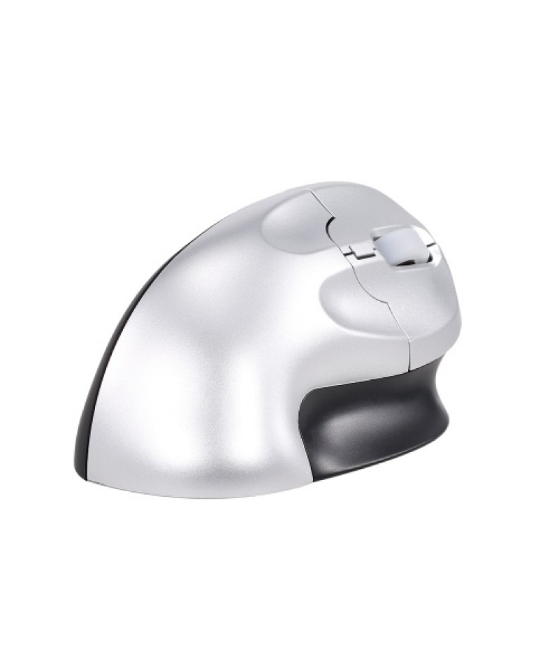 6D Wireless Optical Mouse Vertical Mouse 2.4GHz Gaming Mouse 6 Keys Ergonomic Design Mouse for PC Laptop Black+Silver