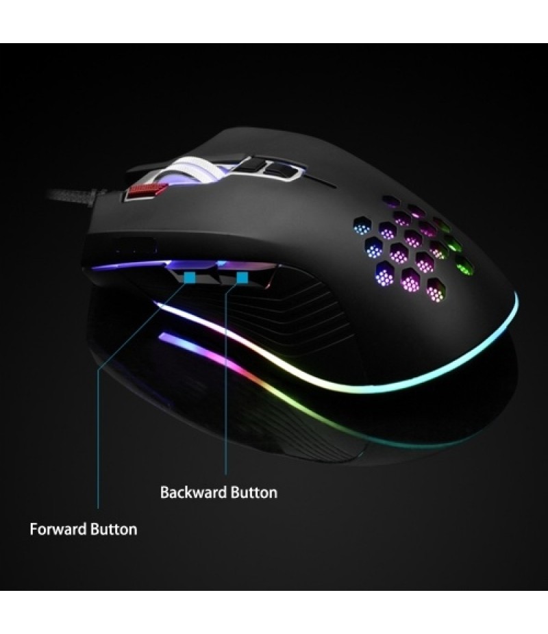 Mouse with USB Chargeing Port Design Ergonomic Optiacal RGB Illuminated Mouse 4 Levels DPI with Scroll Wheel 2 Thumb Buttons for