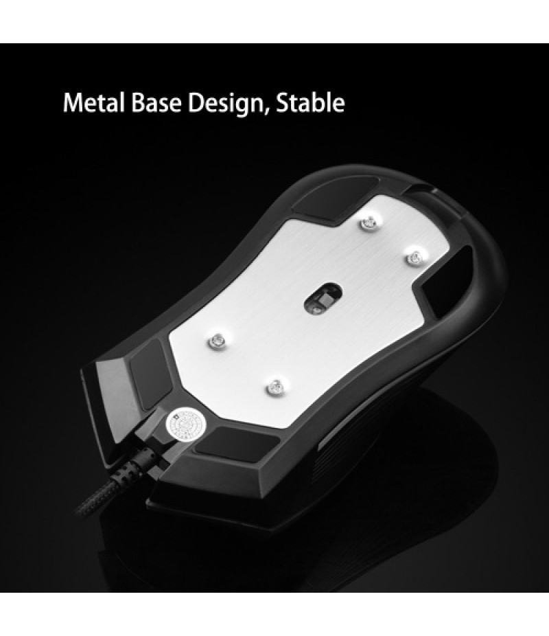 Mouse with USB Chargeing Port Design Ergonomic Optiacal RGB Illuminated Mouse 4 Levels DPI with Scroll Wheel 2 Thumb Buttons for